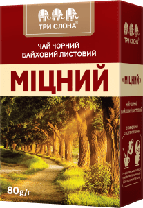 Чай Три Слона МІЦНИЙ чорний байховий листовий 80г